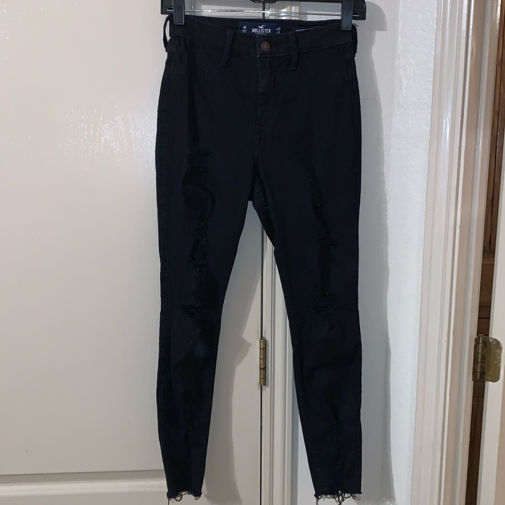 Hollister distressed black jeans